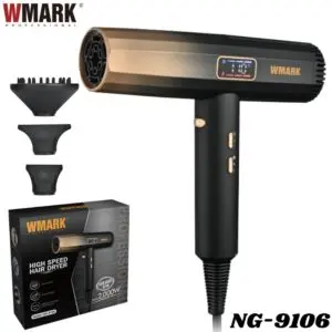 Secador de pelo profesional Wmark NG-9106 con motor digital - Protege tu cabello y reduce el tiempo de secado